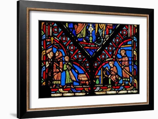 Window W0 Depicting Five Artisan Donors-French School-Framed Giclee Print