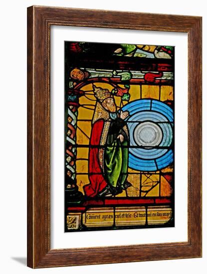 Window W1 Depicting God the Creator Creates the Heavens and the Earth-null-Framed Giclee Print