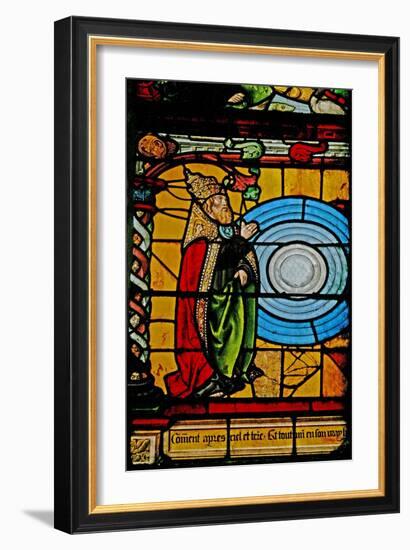 Window W1 Depicting God the Creator Creates the Heavens and the Earth-null-Framed Giclee Print