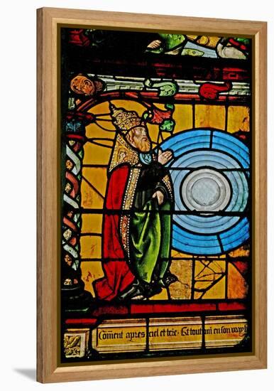 Window W1 Depicting God the Creator Creates the Heavens and the Earth-null-Framed Premier Image Canvas