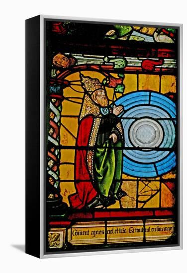 Window W1 Depicting God the Creator Creates the Heavens and the Earth-null-Framed Premier Image Canvas