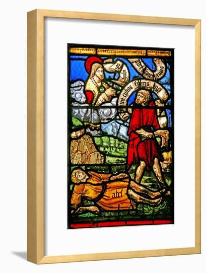 Window W2 Depicting Cain Kills Abel-null-Framed Giclee Print