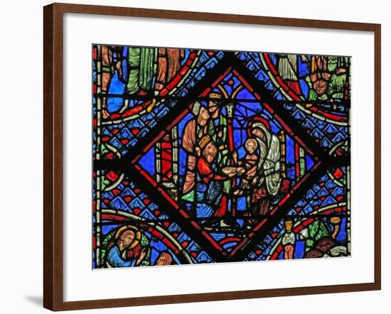 Window W2 Depicting the Adoration of the Magi-null-Framed Giclee Print