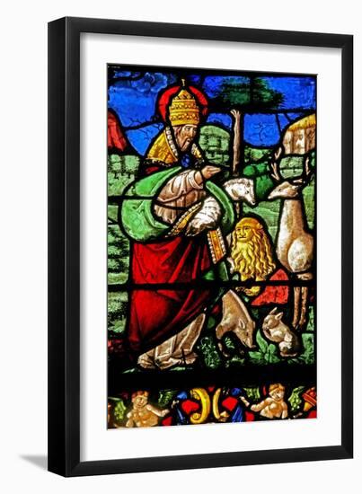 Window W2 Depicting the Creation of the Animals-null-Framed Giclee Print