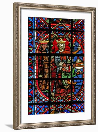 Window W203 Depicting the Adoration of the Magi-null-Framed Giclee Print