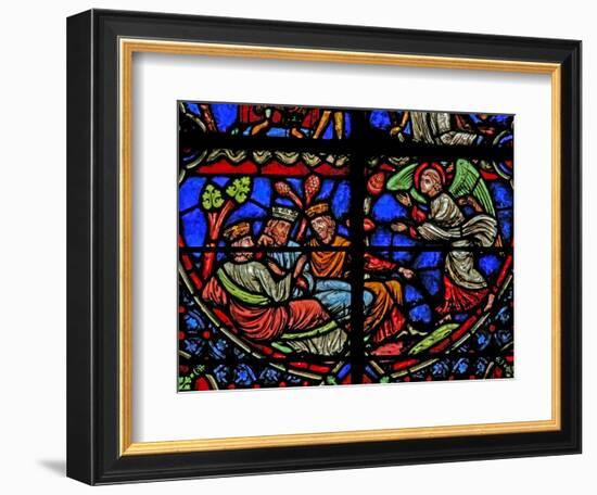 Window W3 Depicting the Magi are Warned in a Dream-null-Framed Giclee Print