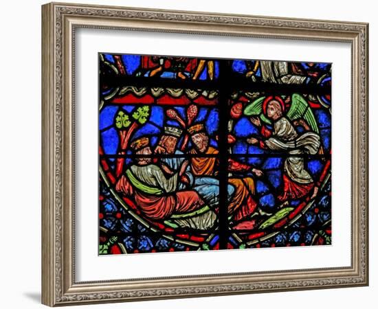 Window W3 Depicting the Magi are Warned in a Dream-null-Framed Giclee Print