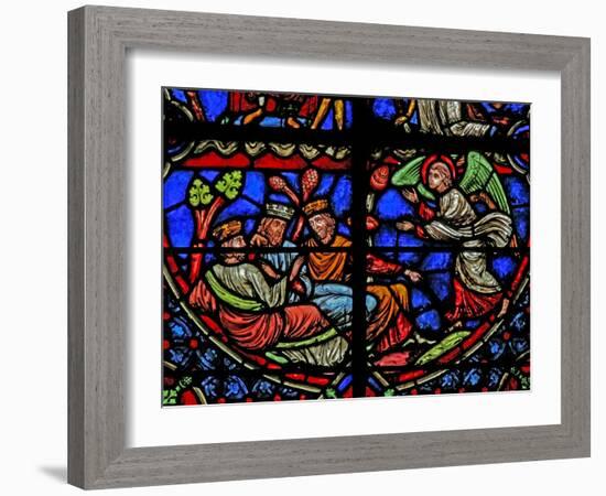 Window W3 Depicting the Magi are Warned in a Dream-null-Framed Giclee Print