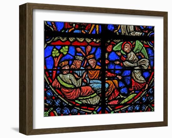 Window W3 Depicting the Magi are Warned in a Dream-null-Framed Giclee Print