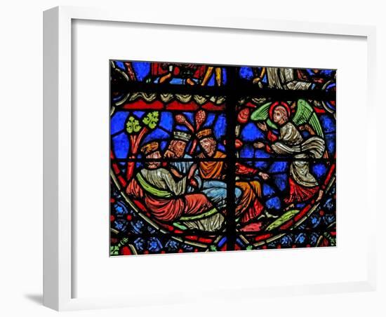 Window W3 Depicting the Magi are Warned in a Dream-null-Framed Giclee Print