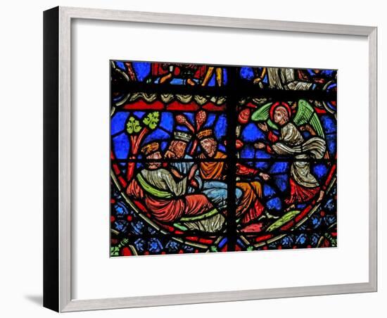 Window W3 Depicting the Magi are Warned in a Dream-null-Framed Giclee Print