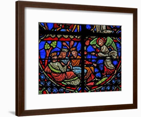 Window W3 Depicting the Magi are Warned in a Dream-null-Framed Giclee Print