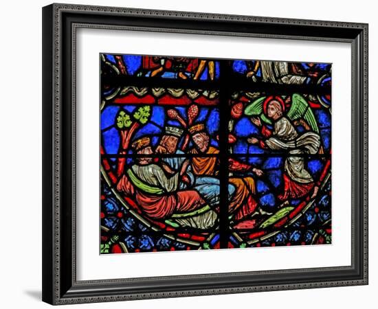 Window W3 Depicting the Magi are Warned in a Dream-null-Framed Giclee Print