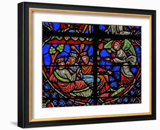 Window W3 Depicting the Magi are Warned in a Dream-null-Framed Giclee Print