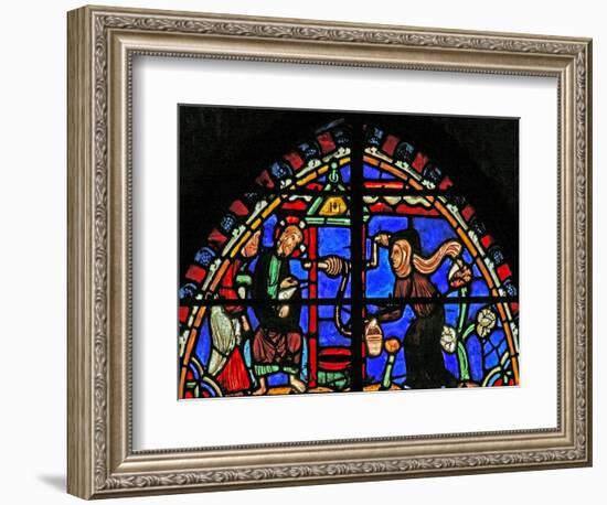 Window W4 Depicting Christ and the Samaritan Woman--Framed Giclee Print