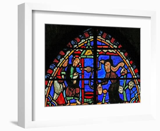 Window W4 Depicting Christ and the Samaritan Woman--Framed Giclee Print