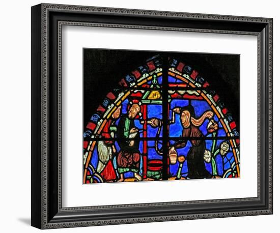 Window W4 Depicting Christ and the Samaritan Woman-null-Framed Giclee Print