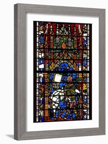 Window W40 Depicting Pilgrim Donors-null-Framed Giclee Print