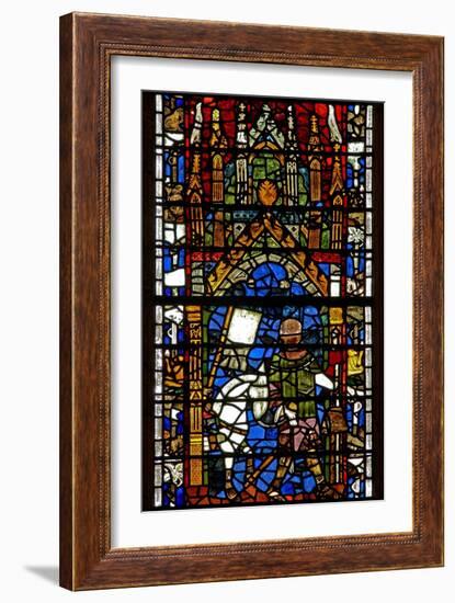 Window W40 Depicting Pilgrim Donors-null-Framed Giclee Print