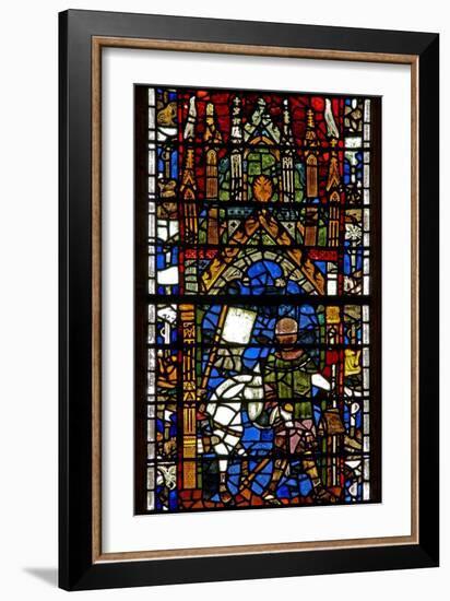 Window W40 Depicting Pilgrim Donors-null-Framed Giclee Print