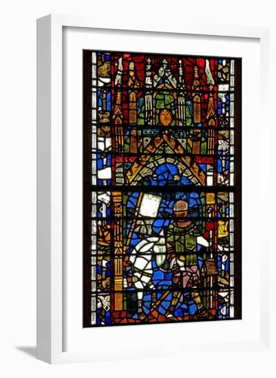 Window W40 Depicting Pilgrim Donors-null-Framed Giclee Print