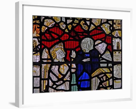 Window Ww Depicting a Resurrection Scene: the Holy Women at the Tomb-null-Framed Giclee Print