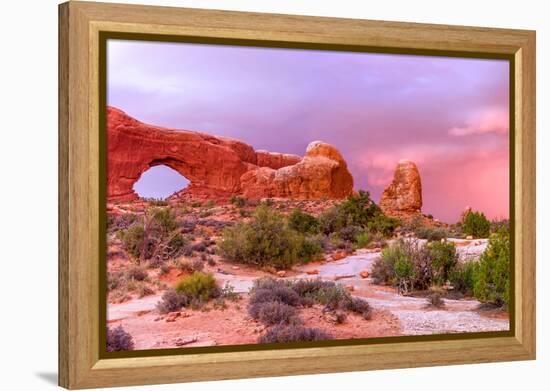 Windows. Arches National Park. Utah, USA.-Tom Norring-Framed Premier Image Canvas