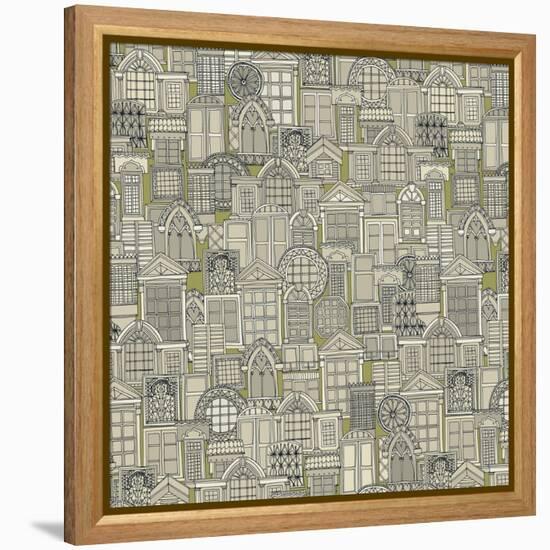 Windows Green-Sharon Turner-Framed Stretched Canvas