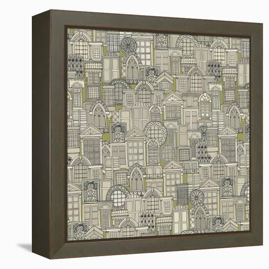 Windows Green-Sharon Turner-Framed Stretched Canvas