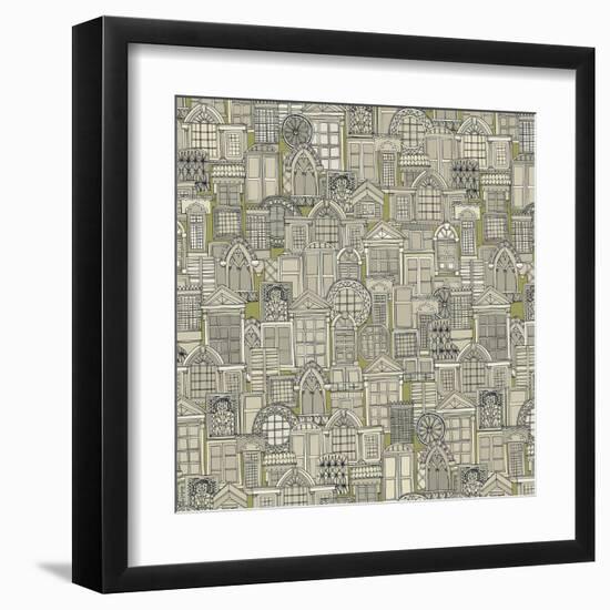 Windows Green-Sharon Turner-Framed Art Print