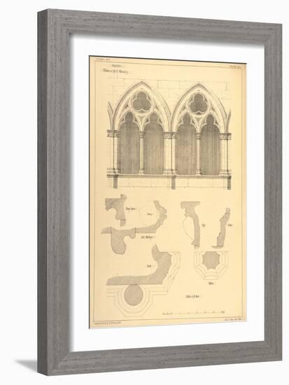 Windows in the Hall of the Monastery, Cluny, from 'Examples of the Municipal, Commercial, and Stree-R Anderson-Framed Giclee Print