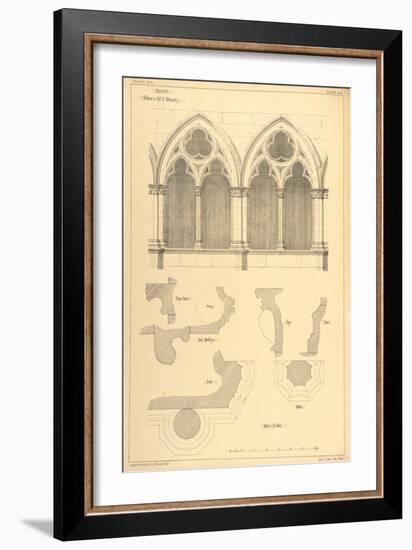 Windows in the Hall of the Monastery, Cluny, from 'Examples of the Municipal, Commercial, and Stree-R Anderson-Framed Giclee Print
