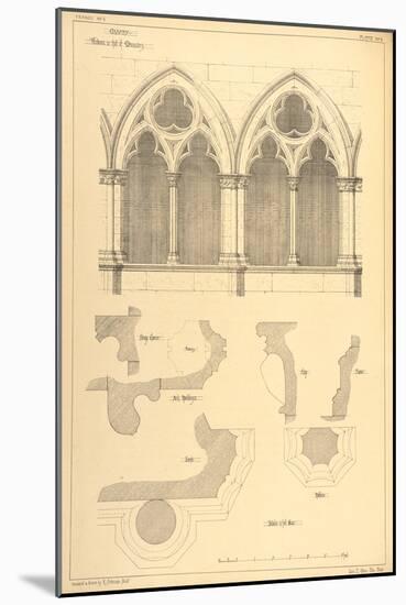 Windows in the Hall of the Monastery, Cluny, from 'Examples of the Municipal, Commercial, and Stree-R Anderson-Mounted Giclee Print