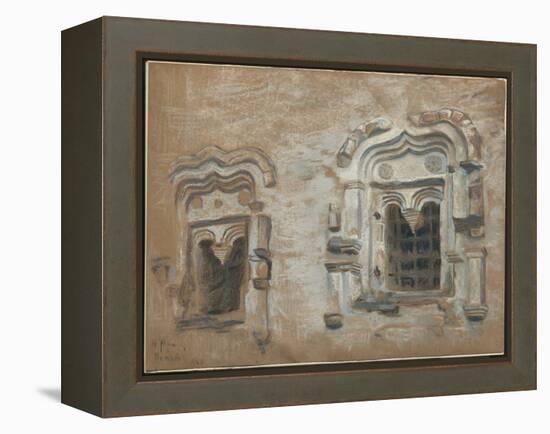 Windows of a 17Th Century House, Pskov, from 'Studies from Journey through Old Russian Towns', 1903-Nicholas Roerich-Framed Premier Image Canvas