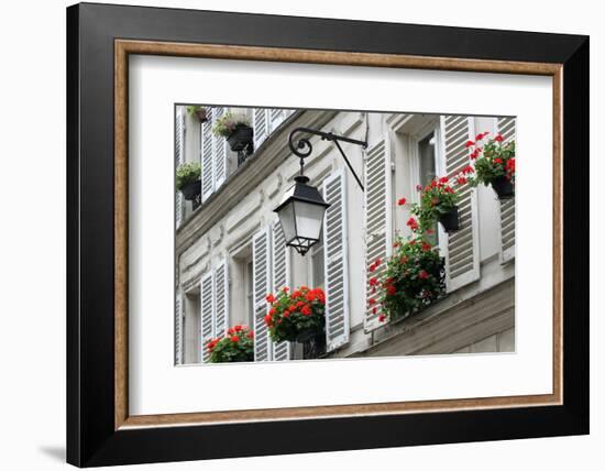 Windows with Shutters of Old Buildings on Montmartre, Paris.-DenysKuvaiev-Framed Photographic Print