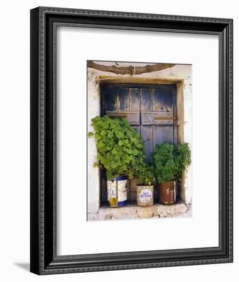 Windowsill, Paleohora, Crete, Greece-Peter Ryan-Framed Photographic Print