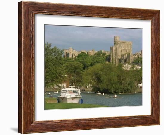 Windsor Castle and River Thames, Berkshire, England, United Kingdom, Europe-Woolfitt Adam-Framed Photographic Print