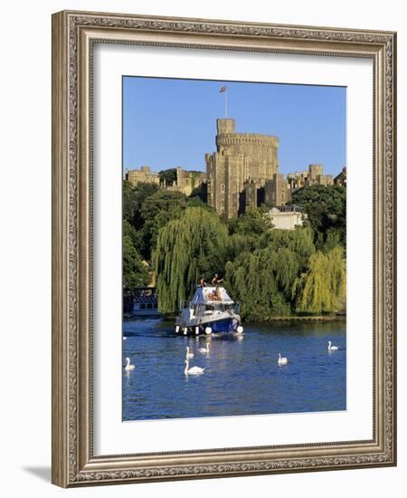 Windsor Castle and River Thames, Windsor, Berkshire, England, United Kingdom, Europe-Stuart Black-Framed Photographic Print