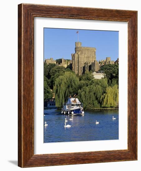 Windsor Castle and River Thames, Windsor, Berkshire, England, United Kingdom, Europe-Stuart Black-Framed Photographic Print
