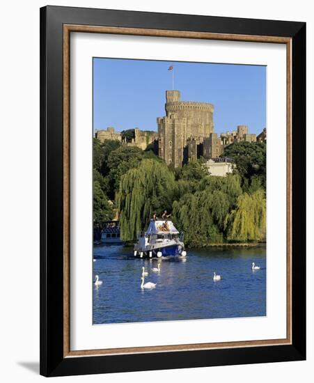 Windsor Castle and River Thames, Windsor, Berkshire, England, United Kingdom, Europe-Stuart Black-Framed Photographic Print