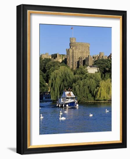 Windsor Castle and River Thames, Windsor, Berkshire, England, United Kingdom, Europe-Stuart Black-Framed Photographic Print