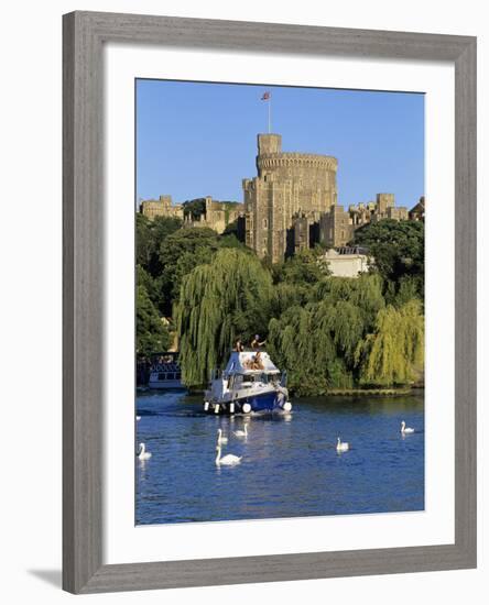 Windsor Castle and River Thames, Windsor, Berkshire, England, United Kingdom, Europe-Stuart Black-Framed Photographic Print