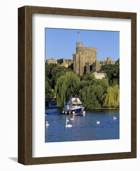 Windsor Castle and River Thames, Windsor, Berkshire, England, United Kingdom, Europe-Stuart Black-Framed Photographic Print