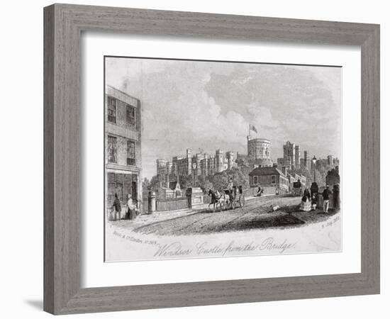 Windsor Castle, Berkshire, from the Bridge, 1860-null-Framed Giclee Print