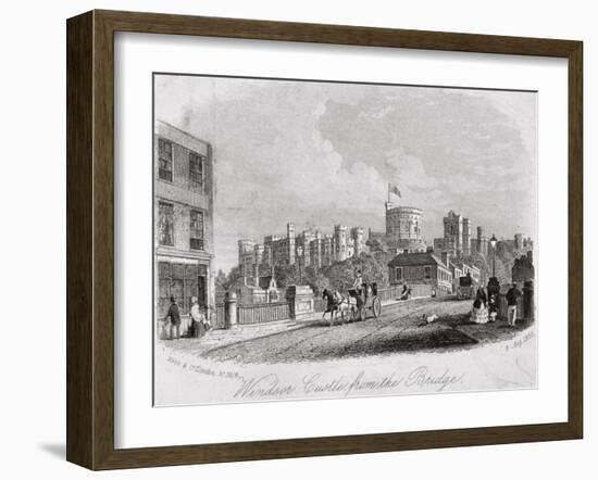 Windsor Castle, Berkshire, from the Bridge, 1860-null-Framed Giclee Print