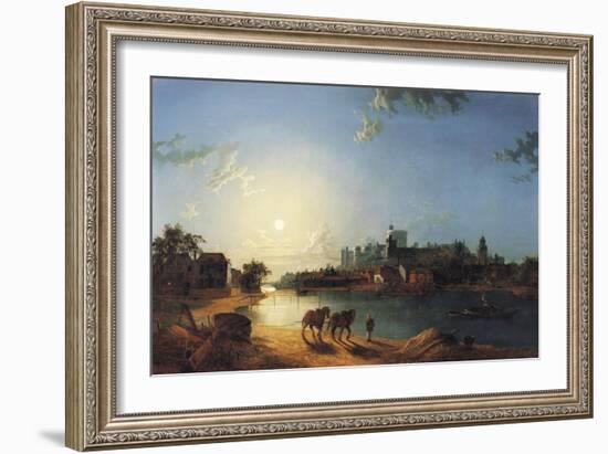 Windsor Castle by Moonlight-Henry Pether-Framed Giclee Print