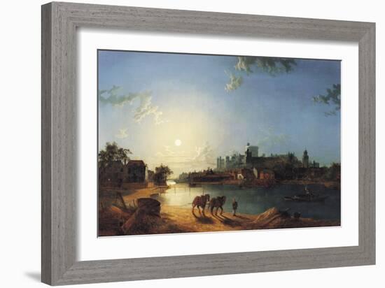Windsor Castle by Moonlight-Henry Pether-Framed Giclee Print