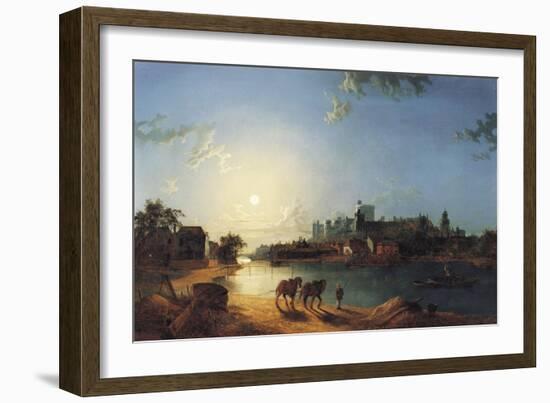 Windsor Castle by Moonlight-Henry Pether-Framed Giclee Print