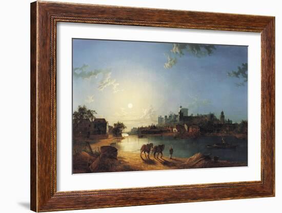 Windsor Castle by Moonlight-Henry Pether-Framed Giclee Print