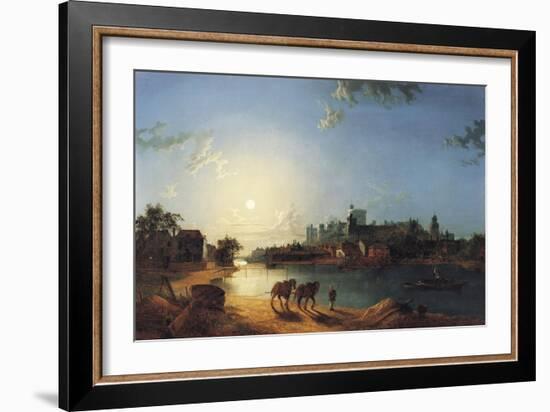 Windsor Castle by Moonlight-Henry Pether-Framed Giclee Print